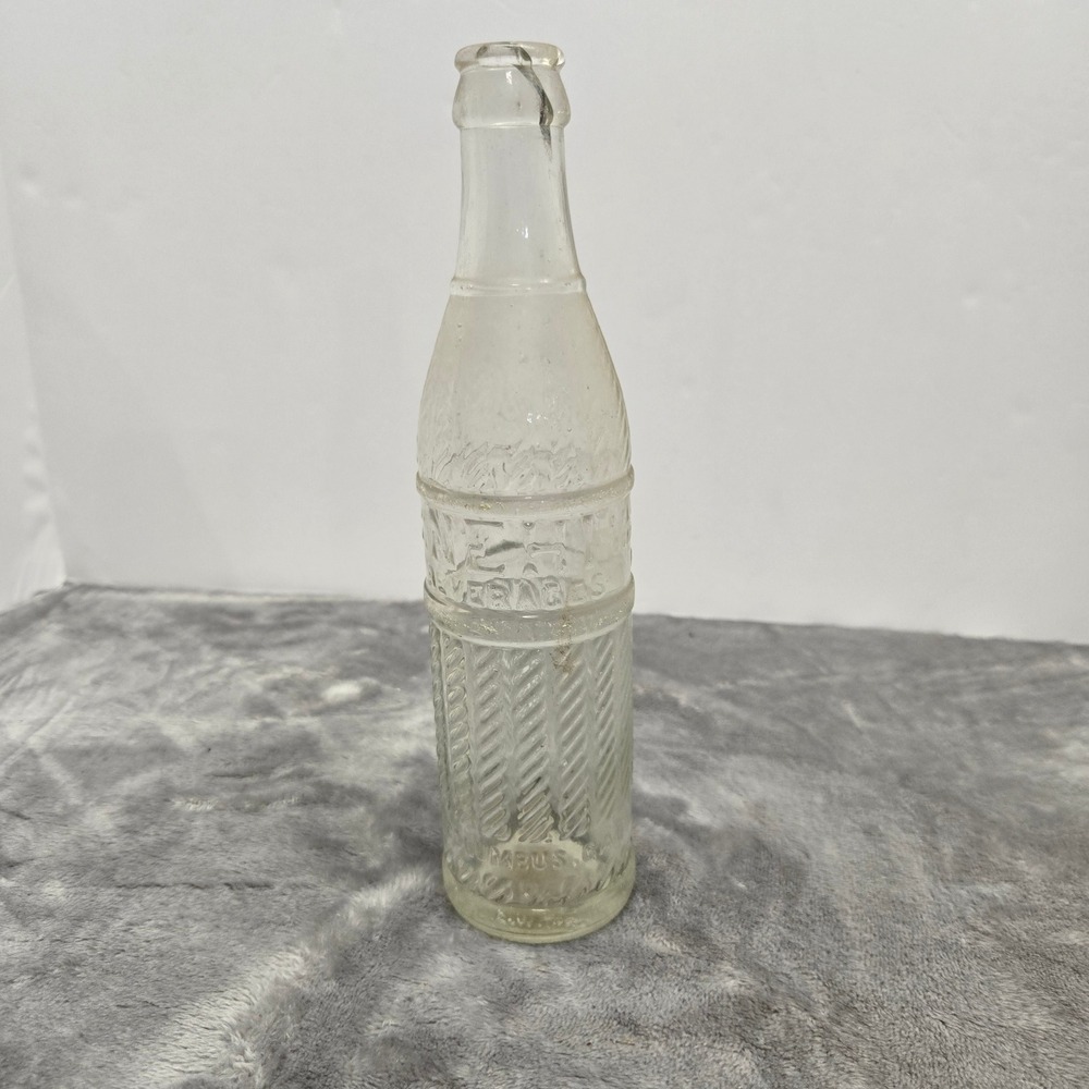Vintage Nehi Beverages Glass Soda Bottle Embossed‎ Design Patd Mar 3 25 Antique